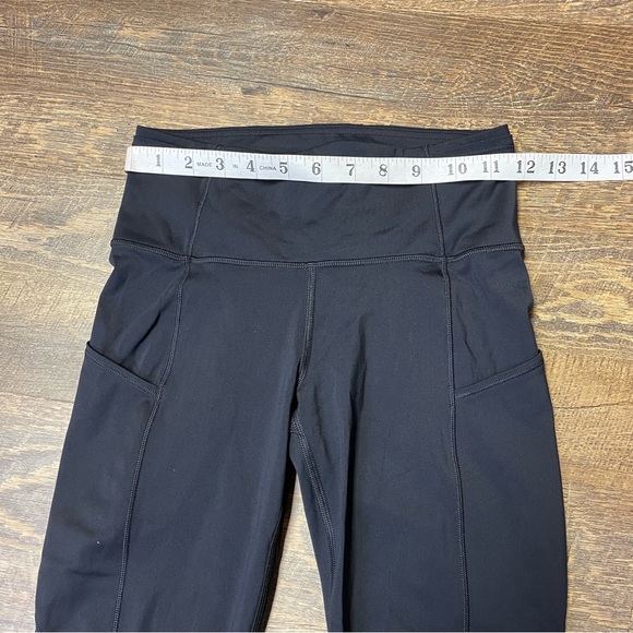 Lululemon Fast & Free Crop II *Nulux 19" Black Womens Size 4 Leggings Tights Gym - Picture 3 of 14